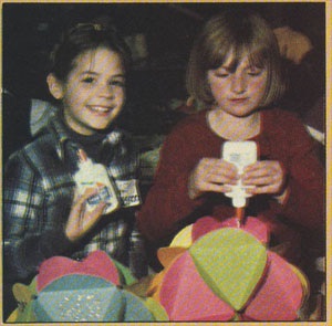 children making holiday decorations